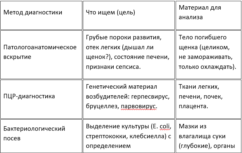 Перинатальная смертность и синдром угасания щенков: научный подход